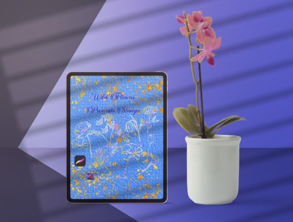 15 Beautiful Flowers Brush Stamps V 26