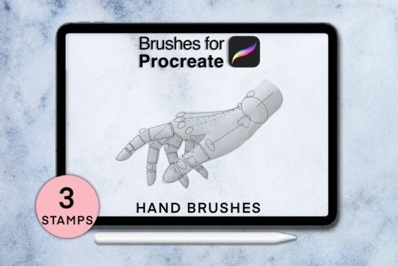 3 Hands Procreate Stamps Session 1