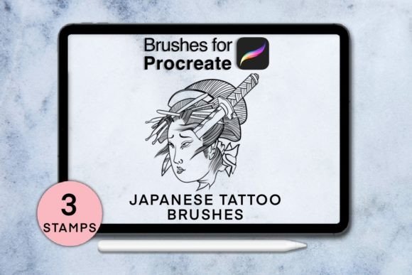 3 Japanese Procreate Stamps Session 4