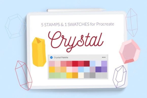 Crystal Swatches: Elevating Your Procreate Art with Crystal Procreate Stam