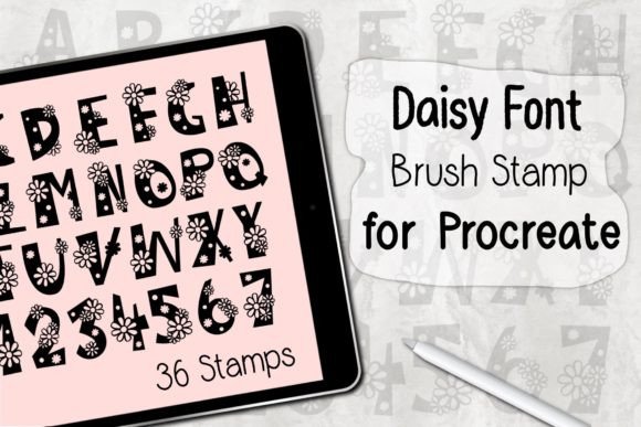 Daisy Font Procreate Brush Stamp: Streamlining Digital Floral Design