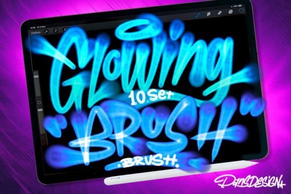 Dans Glowing Light Brush for Procreate