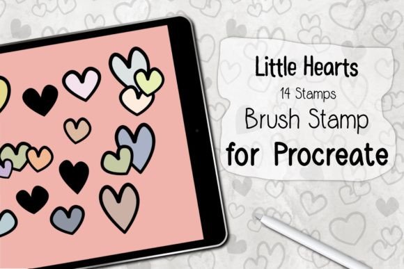 Elevate Your Digital Art with the Little Hearts Procreate Brush Stamp
