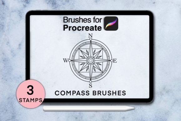 Elevate Your Digital Cartography with Precision Compass Procreate Stamps