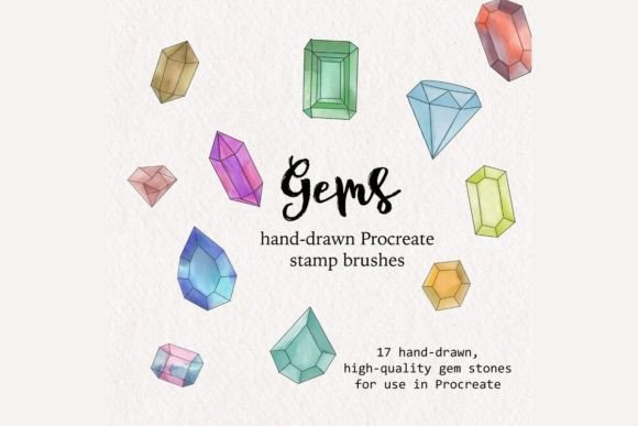 Evaluating Gem Procreate Brush Stamps for Digital Illustration Workflows