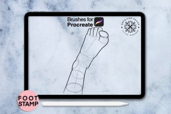 Foot Procreate Stamp Graphic Session 4