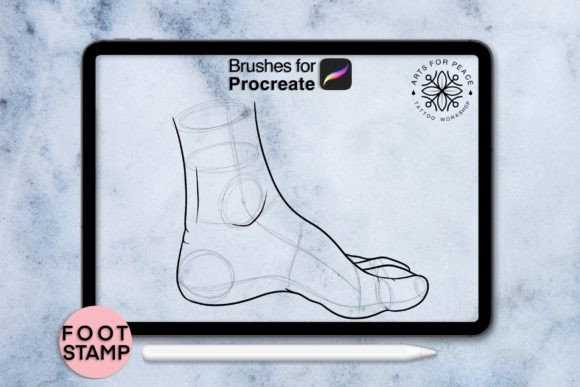 Foot Procreate Stamp Session 14
