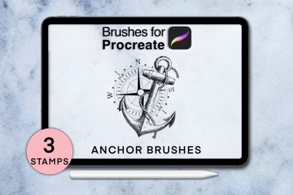 Integrating 3 Anchor Procreate Stamps into Your Digital Illustration Workflow