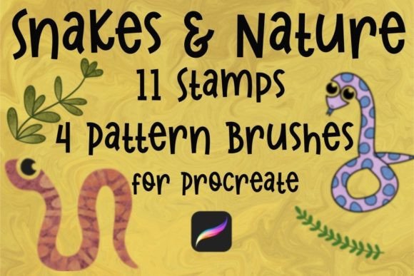 Snakes Nature Stamps for Procreate