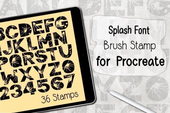 Splash Font Procreate Brush Stamp Guide