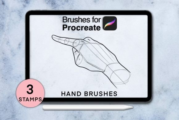 Streamline Your Digital Illustrations with 3 Hands Procreate Stamps Session 4