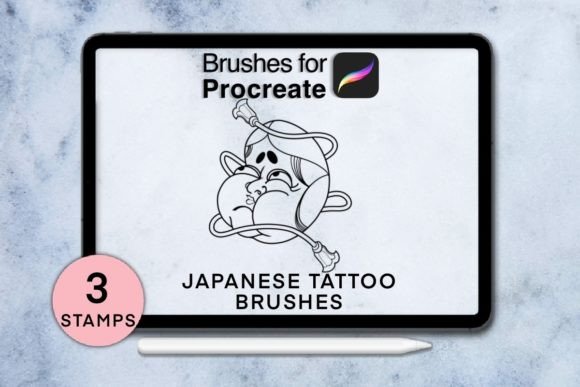 Unlocking Authentic Japanese Tattoo Art with 3 Japanese Procreate Stamps Session 1